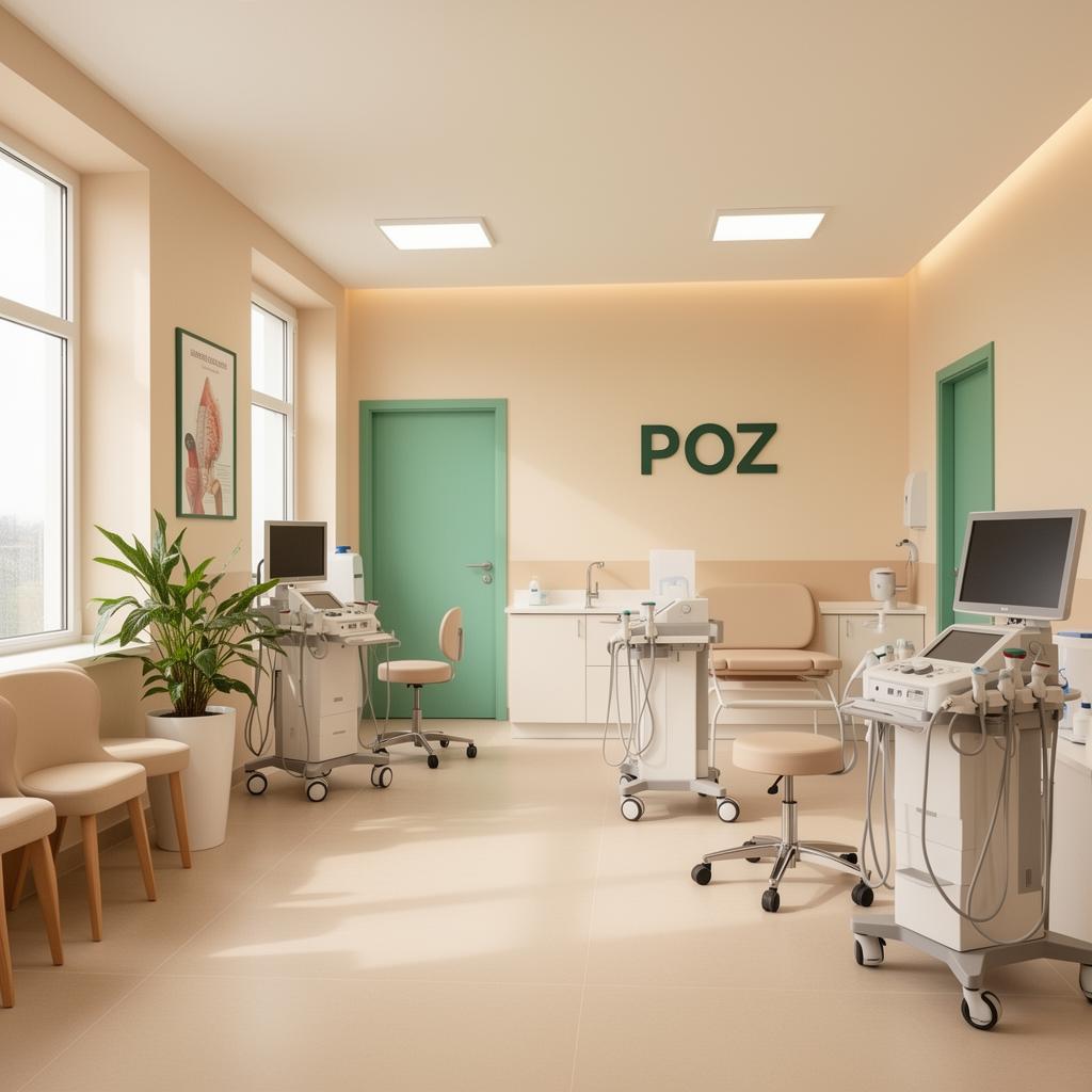 Nowoczesna przychodnia POZ z wyposażeniem medycznym